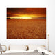 Sunset Over Wheat Field Wall Mural