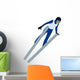 skier doing ski jumping Wall Decal