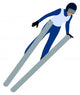 skier doing ski jumping Wall Decal
