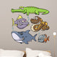 Vector illustration of Wild animal cartoon Wall Decal