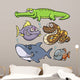 Vector illustration of Wild animal cartoon Wall Decal