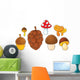 Mushrooms Wall Mural