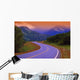 Two Lane Country Road In Mountains After Rain Wall Mural