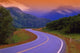 Two Lane Country Road In Mountains After Rain Wall Mural