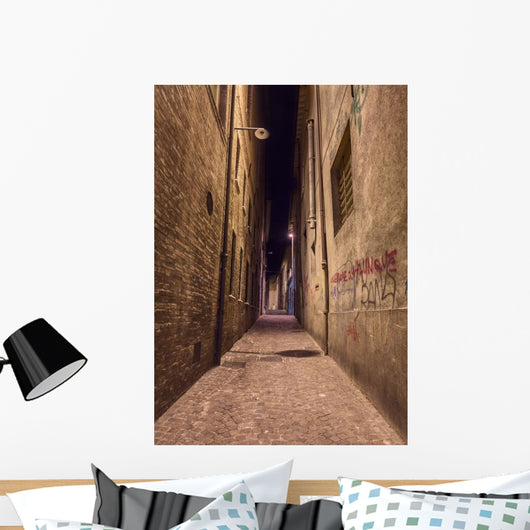 dark alley in the old town 