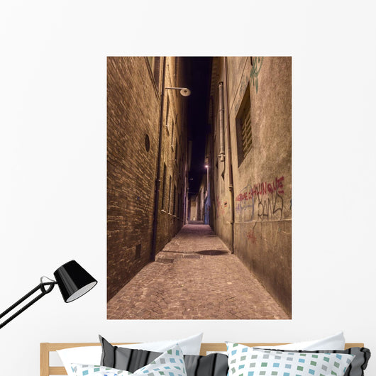 dark alley in the old town 