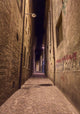 dark alley in the old town 