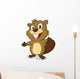 Beaver in welcoming gesture Wall Decal
