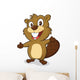 Beaver in welcoming gesture Wall Decal