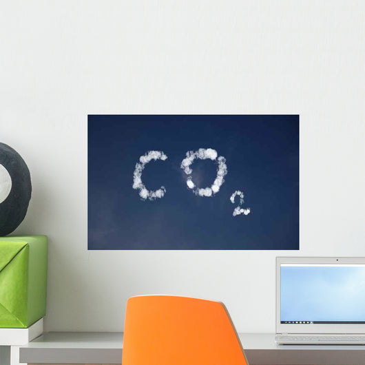 Co2 Written Clouds Sky Wall Decal
