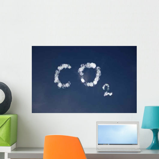 Co2 Written Clouds Sky Wall Decal