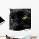 Black Cat With Yellow Eyes Wall Mural