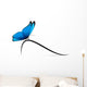 papillon-courbe a? gauche Wall Decal