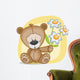 Bear with flowers Wall Decal