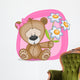 Bear girl with flowers Wall Decal