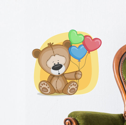 Bear with baloons Wall Decal