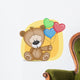 Bear with baloons Wall Decal