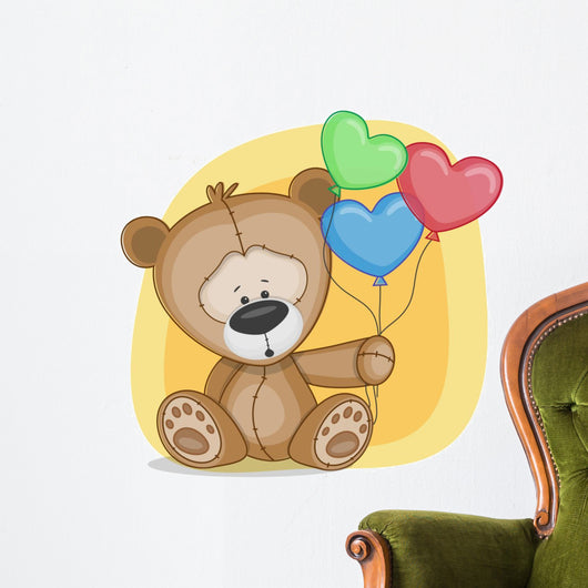 Bear with baloons Wall Decal