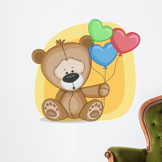 Bear with baloons Wall Decal
