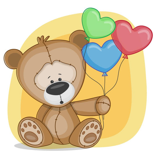 Bear with baloons Wall Decal