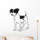 Jack russell black Wall Decal