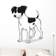 Jack russell black Wall Decal