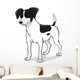 Jack russell black Wall Decal