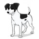Jack russell black Wall Decal