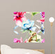 Seamless Wallpaper with Stylized Wall Decal
