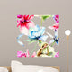 Seamless Wallpaper with Stylized Wall Decal