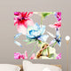 Seamless Wallpaper with Stylized Wall Decal