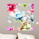 Seamless Wallpaper with Stylized Wall Decal