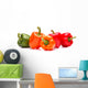 Sweet bell pepper isolated on white background cutout Wall Decal