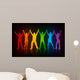 colorful silhouettes of people supporing  LGBT rights Wall Mural