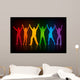 colorful silhouettes of people supporing  LGBT rights Wall Mural