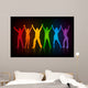 colorful silhouettes of people supporing  LGBT rights Wall Mural