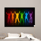 colorful silhouettes of people supporing  LGBT rights Wall Mural