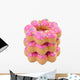 Donut, Funny Donut on Background Wall Decal