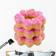 Donut, Funny Donut on Background Wall Decal