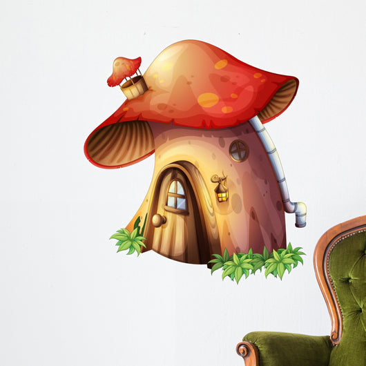 A Mushroom House Wall Decal