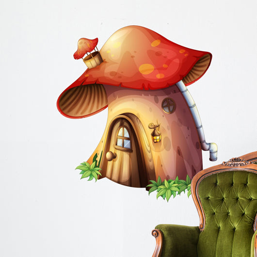 A Mushroom House Wall Decal