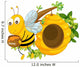 A Bee Holding a Pot of Honey near the Beehive Wall Decal