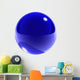 blue glass sphere isolated 