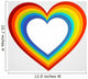 Heart shaped rainbow colored design element Wall Decal