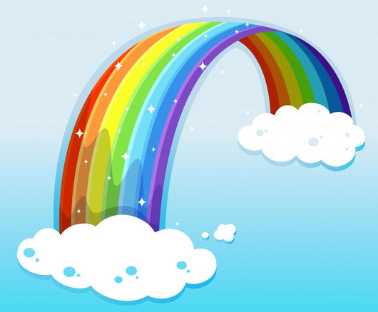 A sky with a sparkling rainbow Wall Mural