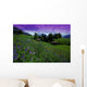 Old Couple By Mountainside Cottages Wall Mural