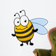 Cute little honey bee with a bemused expression Wall Decal