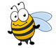 Cute little honey bee with a bemused expression Wall Decal