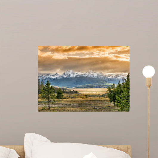 Sunset Over Mountains in Idaho 