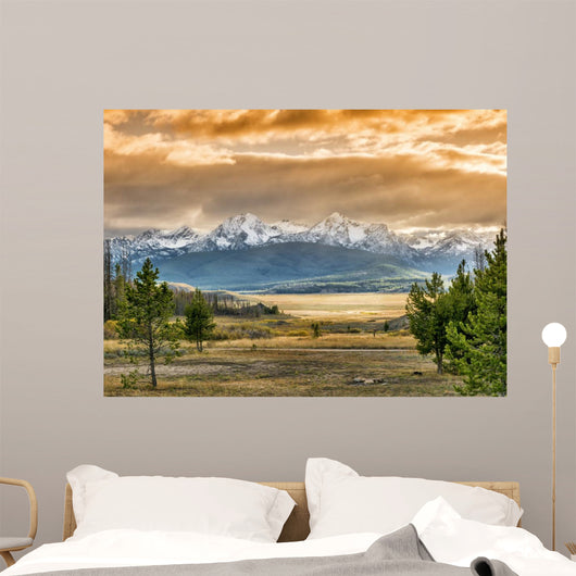 Sunset Over Mountains in Idaho 